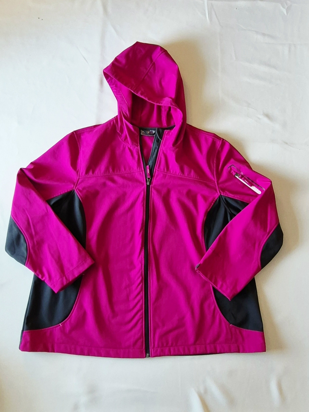 Kids Waterproof Hooded Jacket in Fuchsia Pink